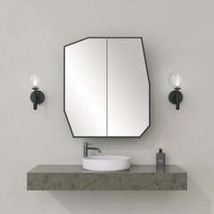 Kylpyhuonekaappi Asir, 12x45x50cm, musta hinta ja tiedot | Kylpyhuonekaapit | hobbyhall.fi