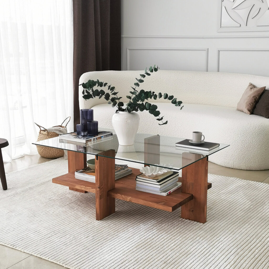Sohvapöytä Asir, 105x40x60cm, ruskea hinta ja tiedot | Sohvapöydät | hobbyhall.fi