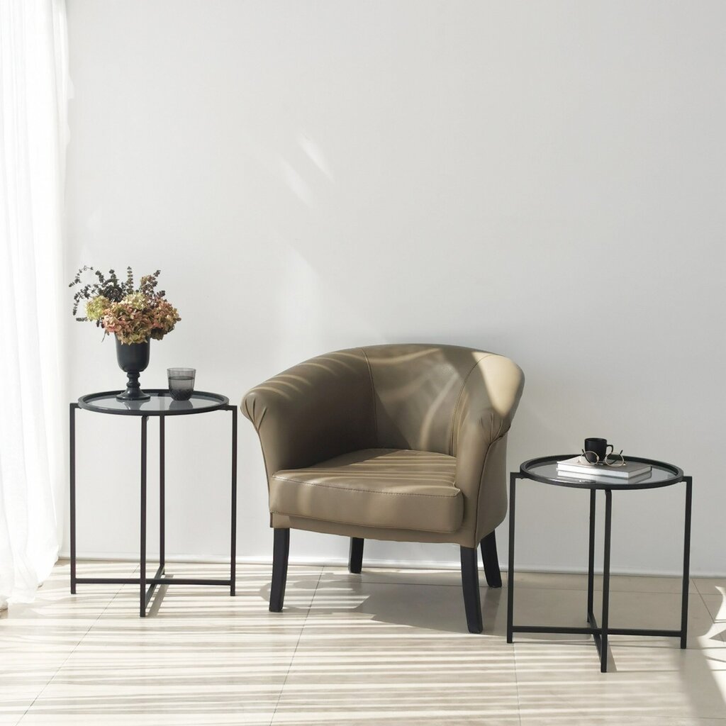 Sivupöytä Asir, 50x60x50cm, musta hinta ja tiedot | Sohvapöydät | hobbyhall.fi