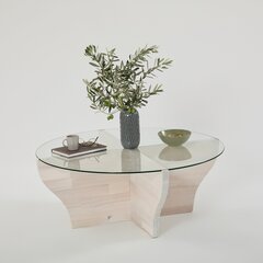 Sohvapöytä Asir, 92x36x92cm, valkoinen hinta ja tiedot | Sohvapöydät | hobbyhall.fi