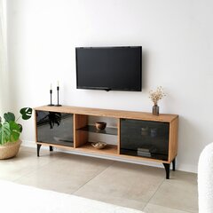 TV-teline Asir, 150x40x30cm, ruskea/musta hinta ja tiedot | TV-tasot | hobbyhall.fi