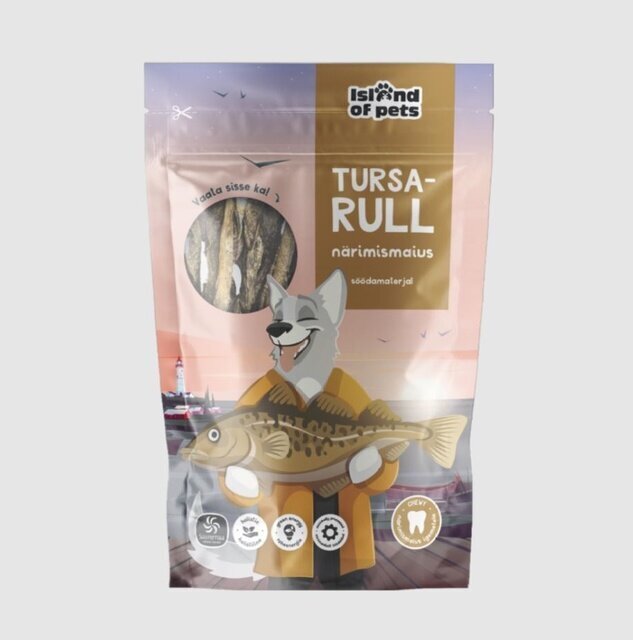 Island of Pets koirille, turska, 100 g hinta ja tiedot | Koiran herkut | hobbyhall.fi