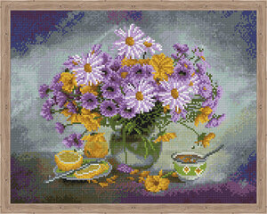 Timanttimaalaus setti. Diamond painting 40x50 cm. "Lilac bouquet" hinta ja tiedot | Timanttimaalaukset | hobbyhall.fi