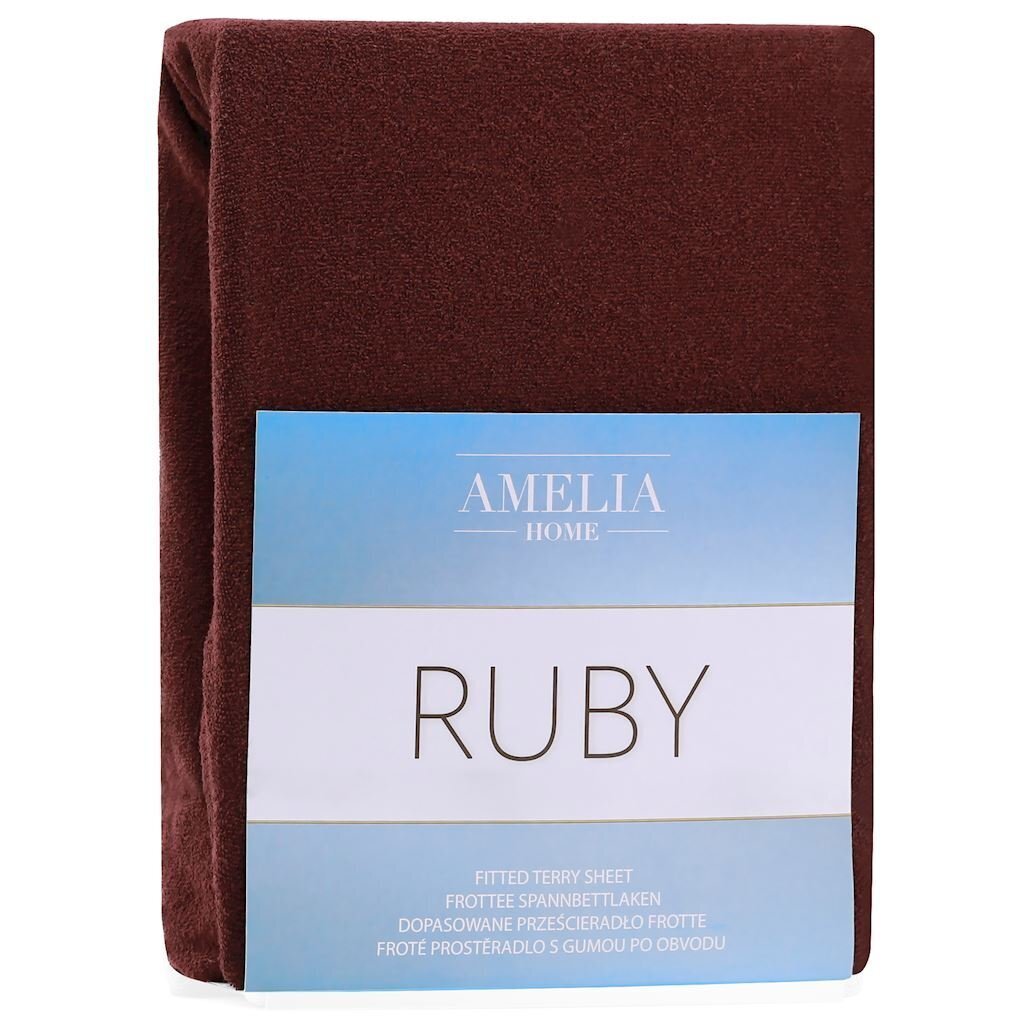 AmeliaHome Ruby -muotoonommeltu lakana, ruskea hinta ja tiedot | Lakanat | hobbyhall.fi