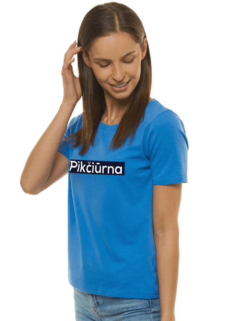 Naisten sininen T-paita Pikčiūrna hinta ja tiedot | Naisten T-paidat | hobbyhall.fi