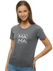 Naisten tummanharmaa T-paita MAMA hinta ja tiedot | Naisten T-paidat | hobbyhall.fi