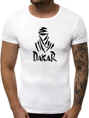 Miesten valkoinen Dakar T-paita hinta ja tiedot | Miesten T-paidat | hobbyhall.fi