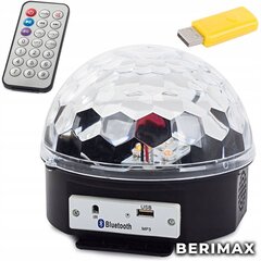 LED-diskopallo Bluetoothilla ja MP3-soittimella BERIMAX BRM_1406003 hinta ja tiedot | Juhlakoristeet | hobbyhall.fi