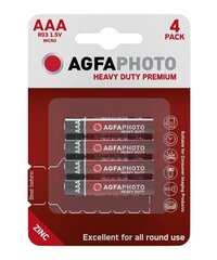 AgfaPhoto Heavy Duty Elements, AAA, R3, 4 kpl hinta ja tiedot | AgfaPhoto Kodin remontointi | hobbyhall.fi