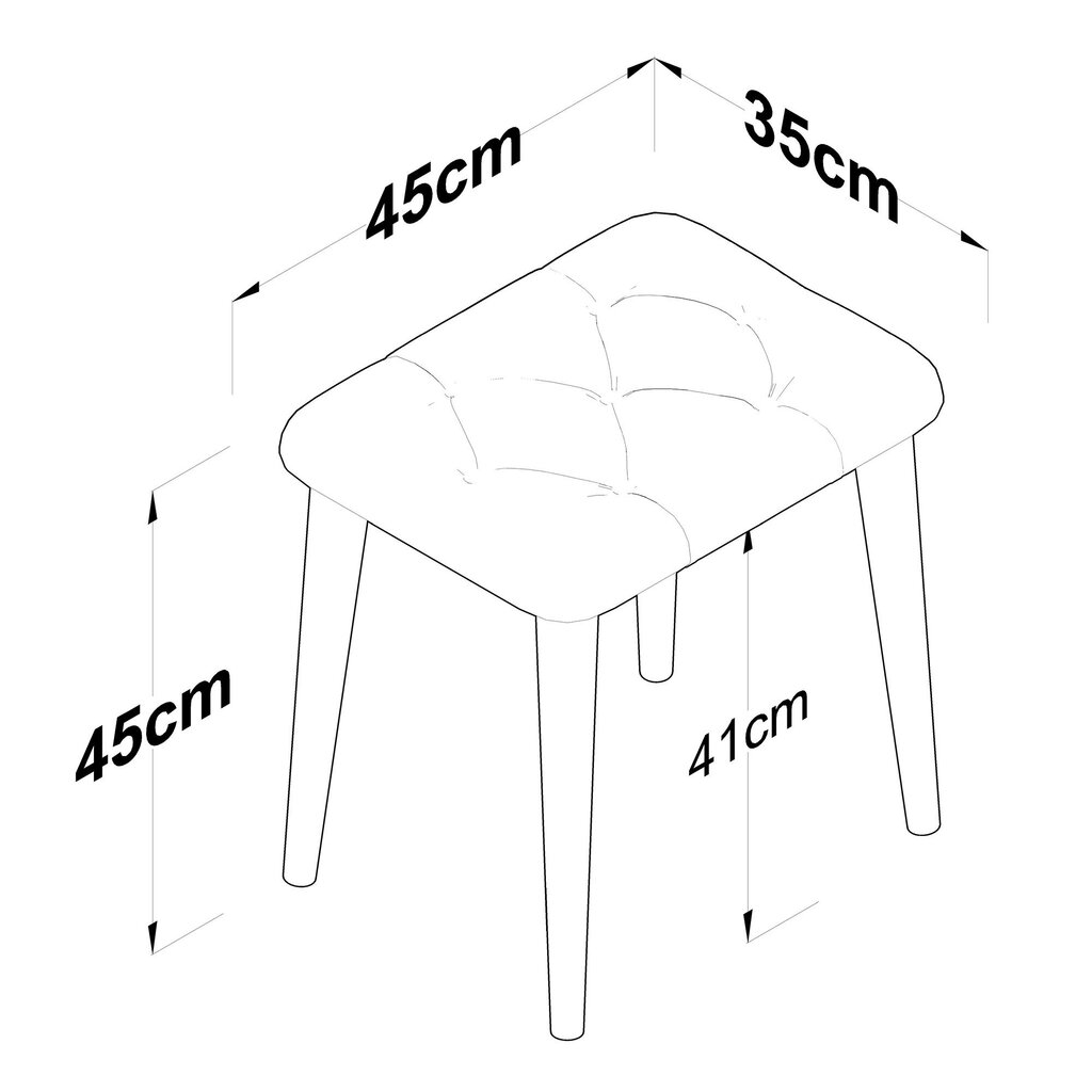 Tumba Asir, 45x45x35cm, valkoinen hinta ja tiedot | Säkkituolit, rahit ja penkit | hobbyhall.fi