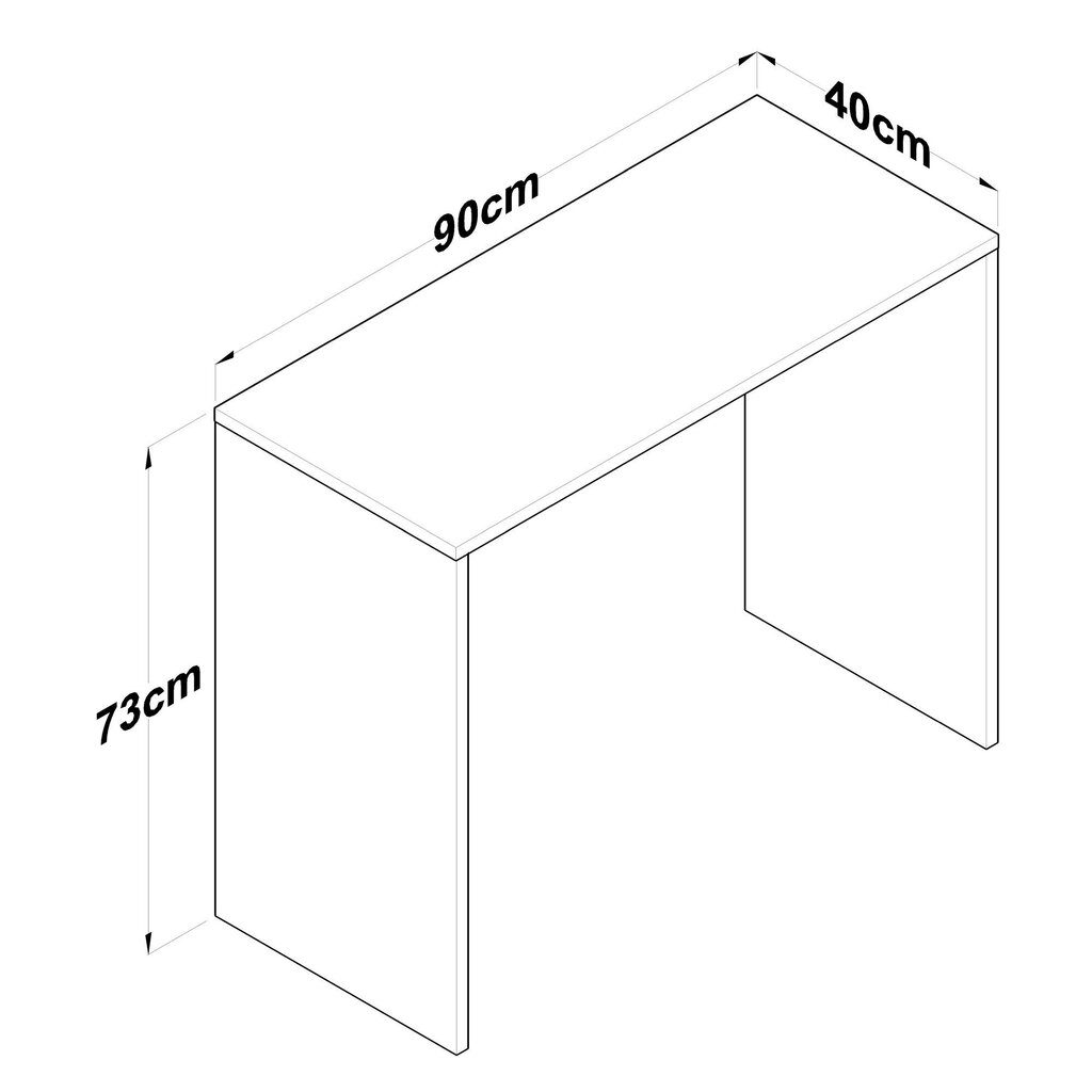 Työpöytä Asir, 90x73x40cm, ruskea hinta ja tiedot | Tietokonepöydät ja työpöydät | hobbyhall.fi