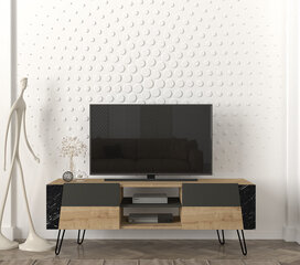 TV-teline Asir, 150x52x36,8cm, ruskea/musta hinta ja tiedot | TV-tasot | hobbyhall.fi