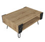 Sohvapöytä Asir, 90x40x63,6cm, ruskea/musta hinta ja tiedot | Sohvapöydät | hobbyhall.fi