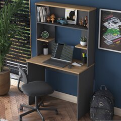 Työpöytä Asir, 90x155,6x45cm, musta hinta ja tiedot | Tietokonepöydät ja työpöydät | hobbyhall.fi