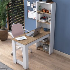 Asir pöytä, 120x153,6x53,8cm, valkoinen/beige hinta ja tiedot | Tietokonepöydät ja työpöydät | hobbyhall.fi