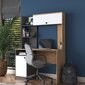 Työpöytä Asir, 117x160x46cm, harmaa/valkoinen hinta ja tiedot | Tietokonepöydät ja työpöydät | hobbyhall.fi
