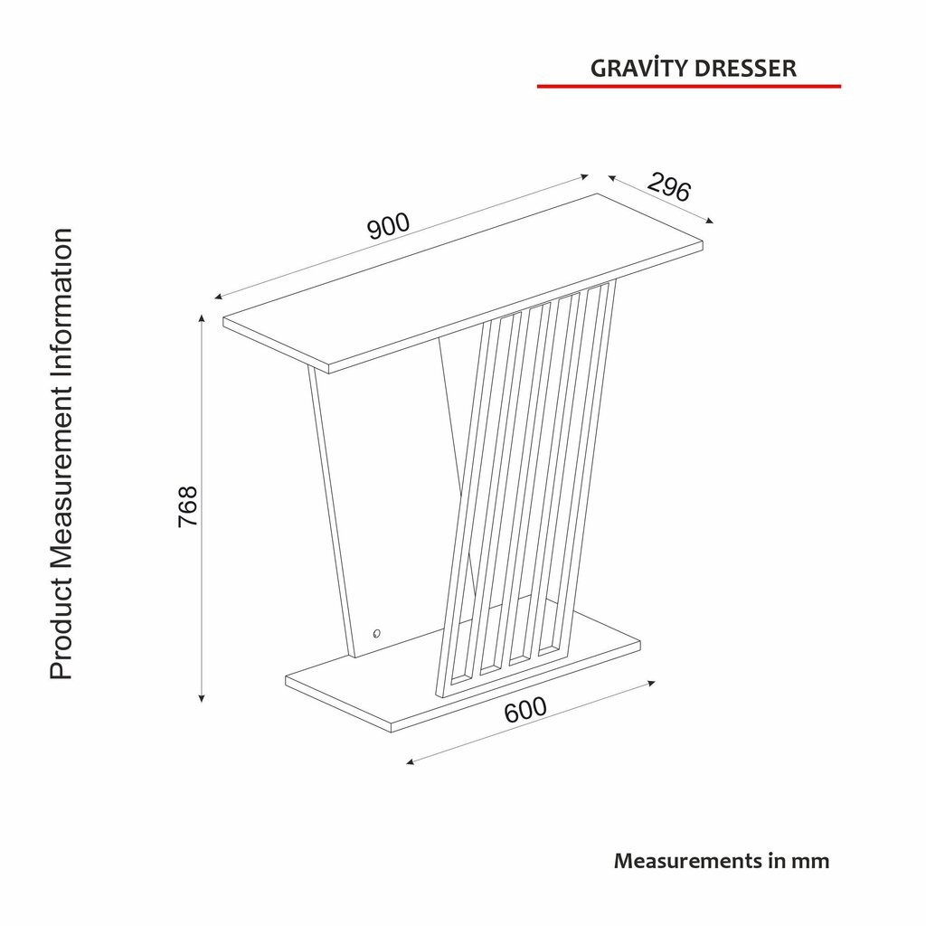 Sivupöytä Asir, 90x76,8x29,6cm, musta/kultainen hinta ja tiedot | Sivupöydät | hobbyhall.fi