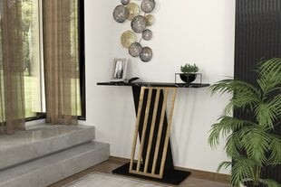 Sivupöytä Asir, 90x76,8x29,6cm, musta/kultainen hinta ja tiedot | Sivupöydät | hobbyhall.fi