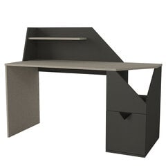 Työpöytä Asir, 140x73,8x60cm, musta/harmaa hinta ja tiedot | Tietokonepöydät ja työpöydät | hobbyhall.fi
