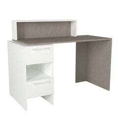 Työpöytä Asir, 126,8x73,8x60cm, valkoinen/harmaa hinta ja tiedot | Tietokonepöydät ja työpöydät | hobbyhall.fi