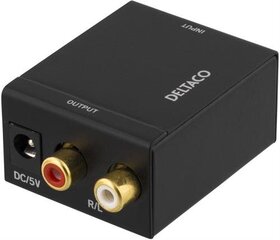 Audiomuunnin Deltaco Toslink-2xRCA / DG-AN hinta ja tiedot | TV- ja FM-vastaanottimet, videokaappauskortit | hobbyhall.fi