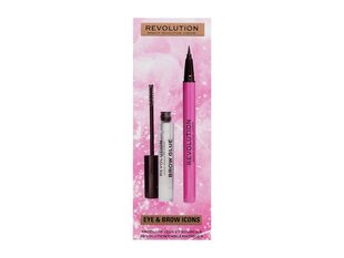 Makeup Revolution Eye & Brow Icons Gift Set, 3 ml hinta ja tiedot | Silmämeikit | hobbyhall.fi