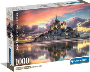 Palapeli Clementoni Upea Mont Saint-Michel, 1000 palaa hinta ja tiedot | Palapelit | hobbyhall.fi