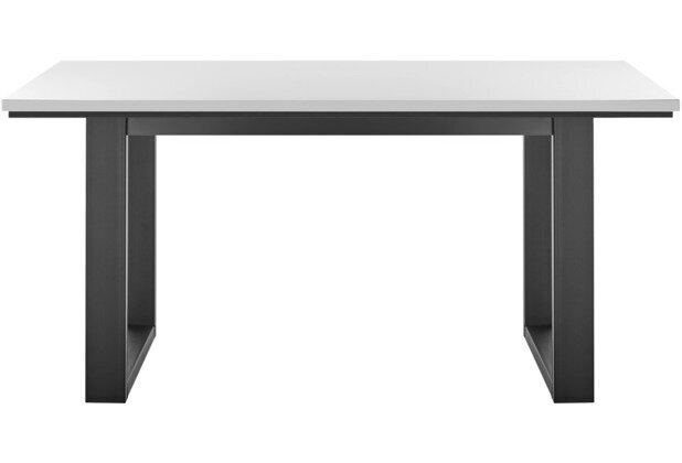 Ruokapöytä Caio 160 x 80 cm valkoinen ja mustat jalat hinta ja tiedot | Ruokapöydät | hobbyhall.fi