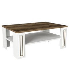 Sohvapöytä Asir, 90x38x60cm, valkoinen/ruskea hinta ja tiedot | Sohvapöydät | hobbyhall.fi