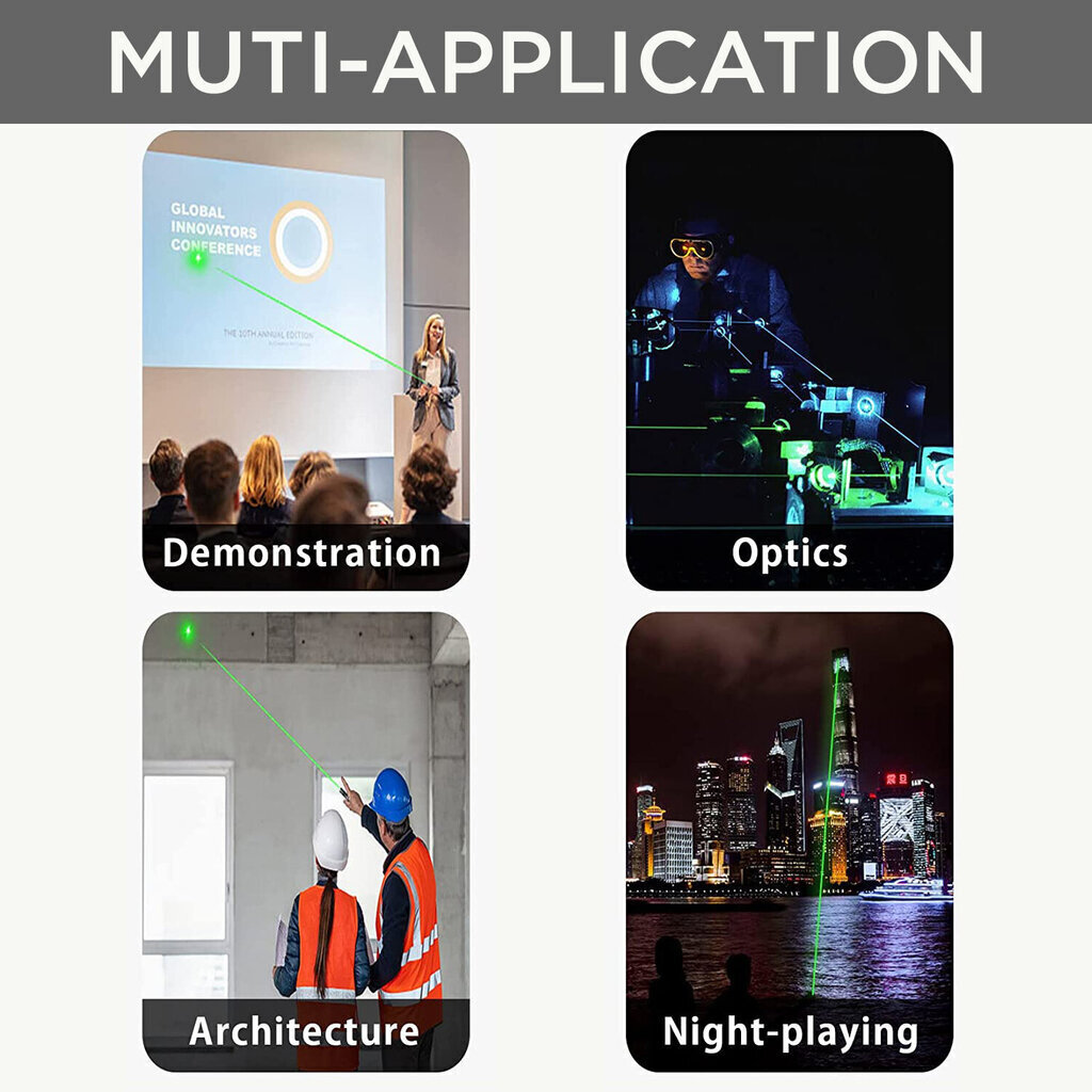 Laserosoitin esityksiin ja oppaisiin, vihreä hinta ja tiedot | Älylaitteiden lisätarvikkeet | hobbyhall.fi