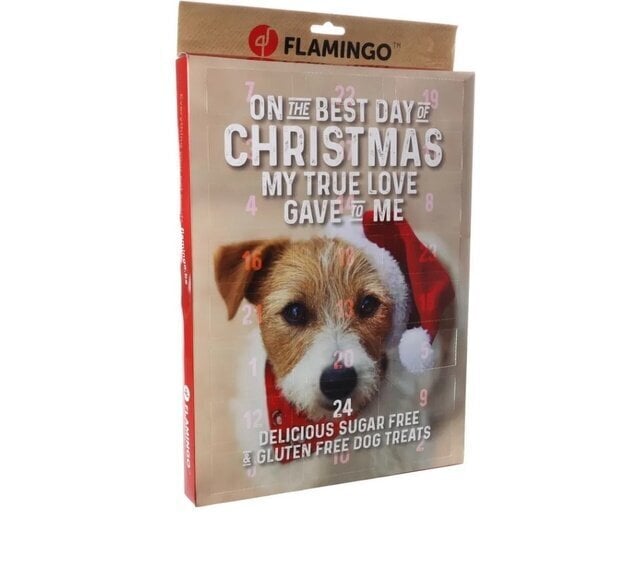Flamingo Joulukalenteri koirille, 295 g hinta ja tiedot | Koiran herkut | hobbyhall.fi