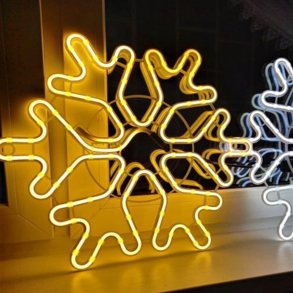 Joulu LED koriste Lumihiutale Neon 50cm CL3 BERIMAX BRM_1410109WWW hinta ja tiedot | Joulukoristeet | hobbyhall.fi