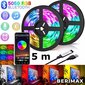 LED-nauhasarja RGB LED Bluetoothilla 5M BERIMAX BRM_1404027 hinta ja tiedot | LED-valonauhat | hobbyhall.fi