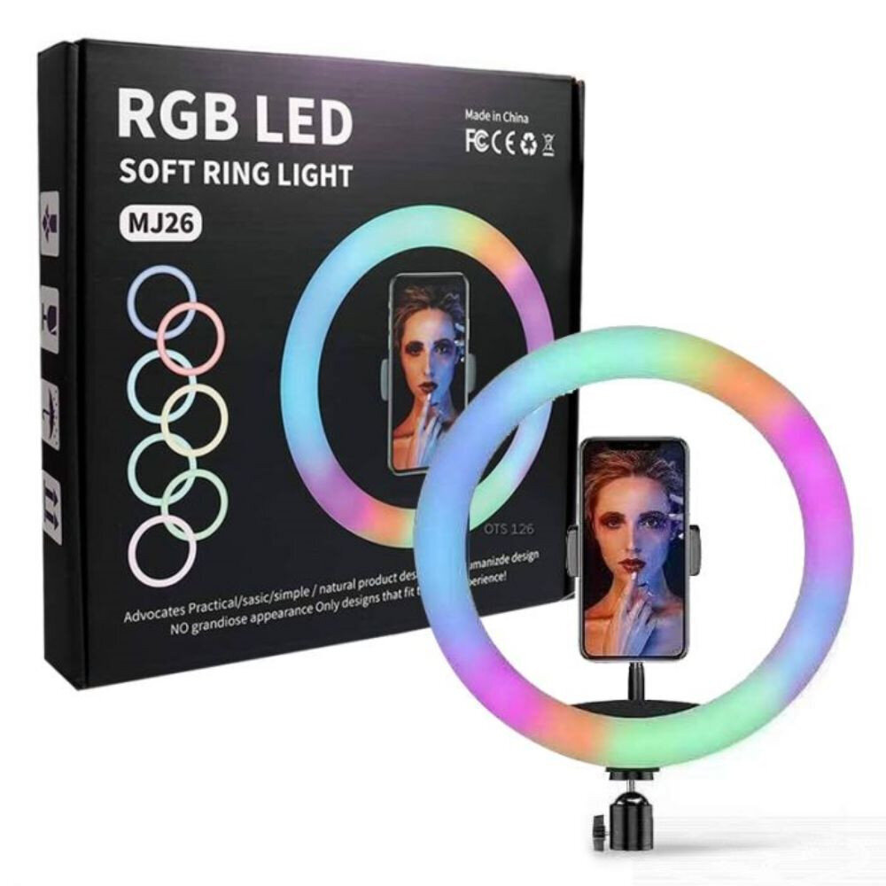 Rengas LED-lamppu BERIMAX MJ26 RGB 45W hinta ja tiedot | Valokuvaustarvikkeet | hobbyhall.fi