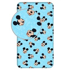 Mickey Blue -muotoonommeltu aluslakana, 90 x 200 + 25 cm hinta ja tiedot | Lakanat | hobbyhall.fi