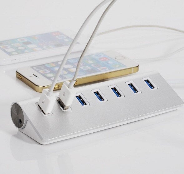 7 in 1 -keskitin 7x USB 3.0 -porttia Splitter Zenwire hinta ja tiedot | Adapterit | hobbyhall.fi