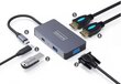 Sovitin HUB 5W1 USB-C 2x HDMI 4K VGA USB 3.0 PD ZW hinta ja tiedot | Adapterit | hobbyhall.fi