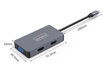 Sovitin HUB 5W1 USB-C 2x HDMI 4K VGA USB 3.0 PD ZW hinta ja tiedot | Adapterit | hobbyhall.fi