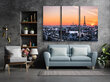 Triptyykki Auringonlasku Pariisissa, 150 x 100 cm, Wolf Kult hinta ja tiedot | Taulut | hobbyhall.fi