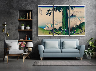 Triptyykki Mishima Pass Kain maakunnassa, Katsushika Hokusai, 150 x 100 cm, Wolf Kult hinta ja tiedot | Taulut | hobbyhall.fi