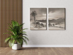 Diptyykki Vilna maisema, 140 x 100 cm, Wolf Kult hinta ja tiedot | Taulut | hobbyhall.fi