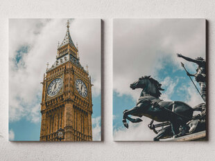 Diptyykki Big Ben, 140 x 100 cm, Wolf Kult hinta ja tiedot | Taulut | hobbyhall.fi