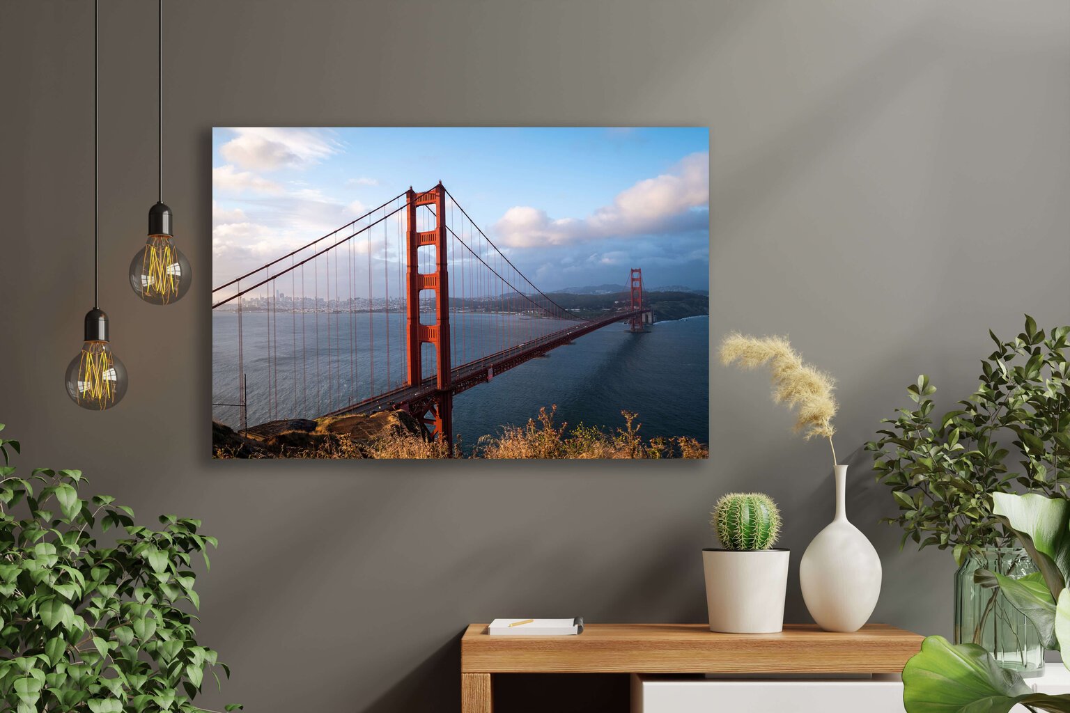 Maalaus San Franciscon silta, 100 x 70 cm, Wolf Kult hinta ja tiedot | Taulut | hobbyhall.fi