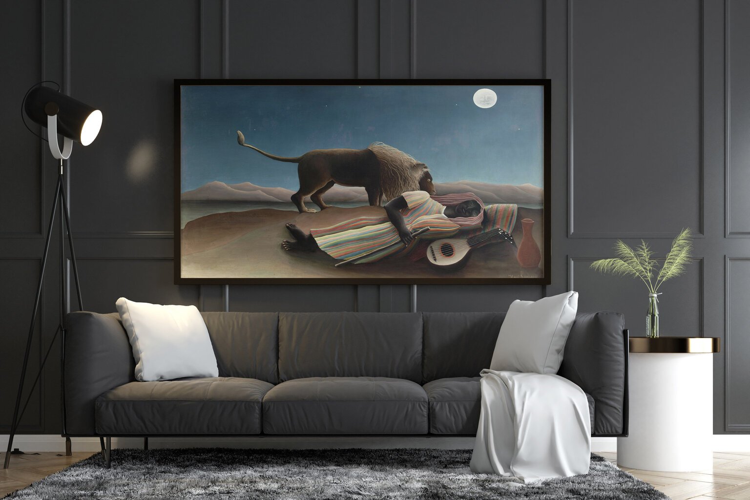 Maalaus Nukkuva mustalainen, Henri Rousseau, 100 x 70 cm, Wolf Kult hinta ja tiedot | Taulut | hobbyhall.fi