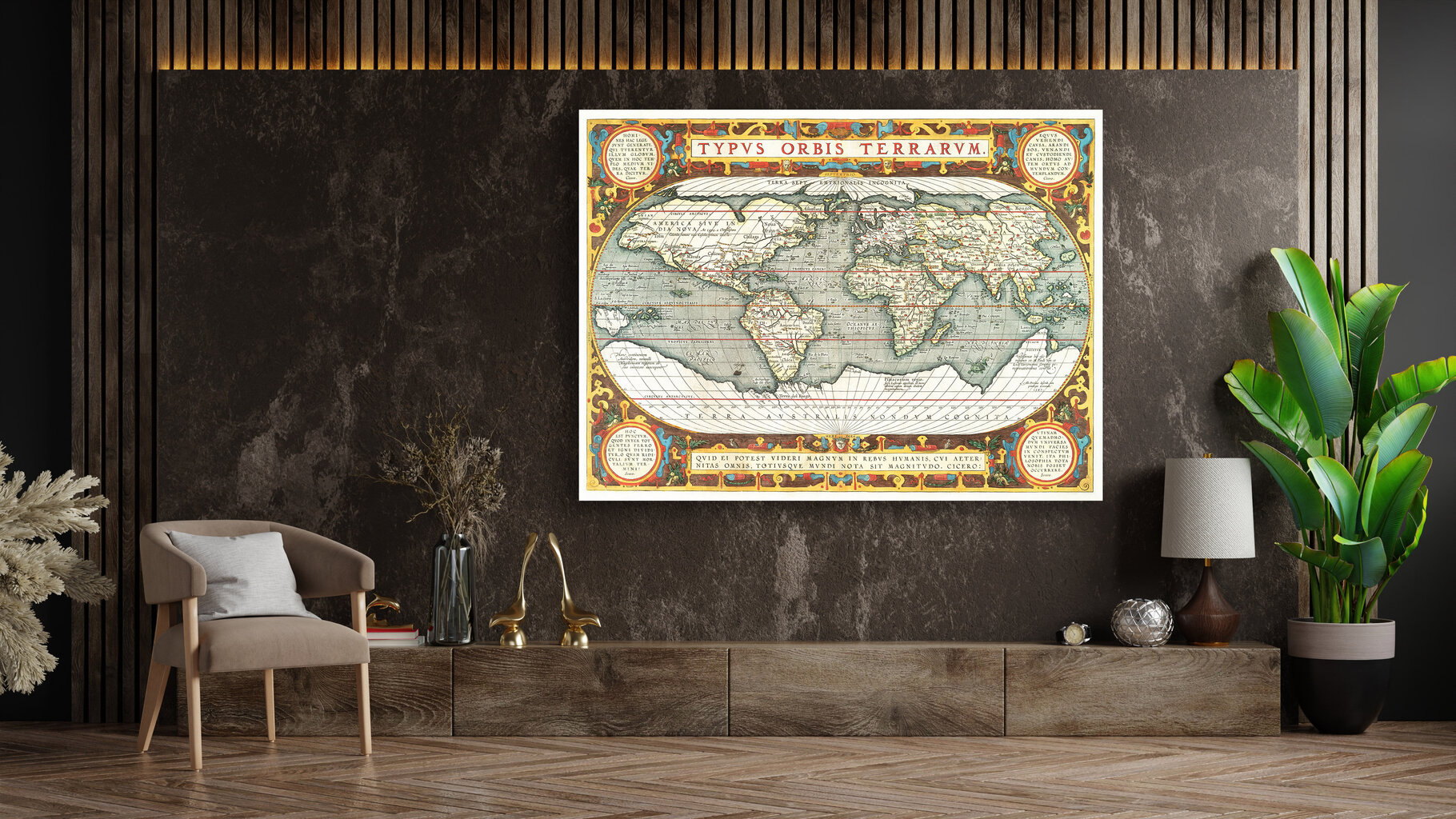 Maalaus Vanhan maailman kartta 1587, 100 x 70 cm, Wolf Kult hinta ja tiedot | Taulut | hobbyhall.fi