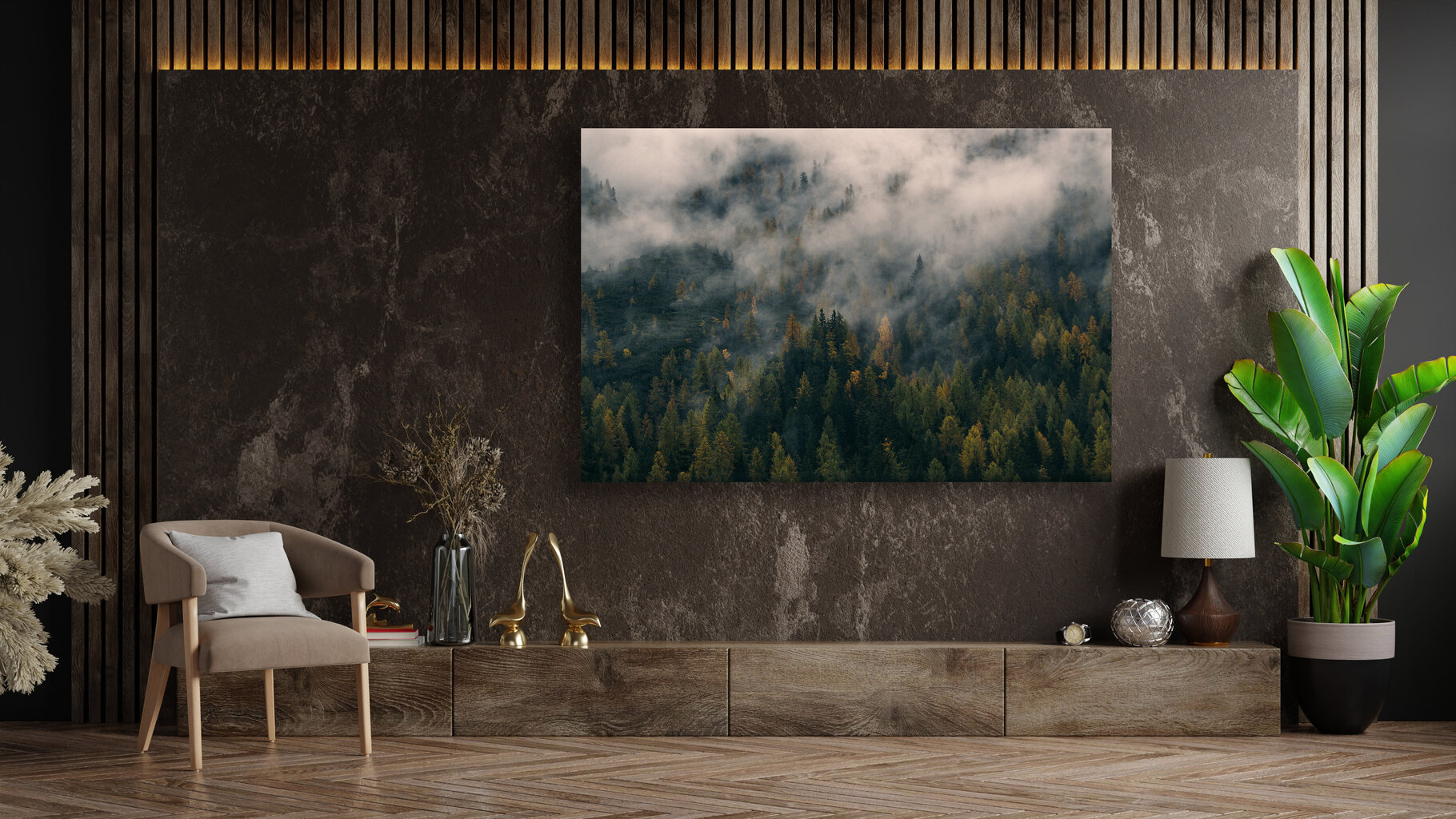 Juliste Sumuinen metsä, 59 x 84 cm (A1), Wolf Kult hinta ja tiedot | Taulut | hobbyhall.fi