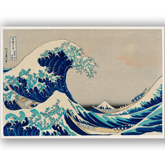 Juliste Kanagawan suuri aalto, Katsushika Hokusai, 59 x 84 cm (A1), Wolf Kult hinta ja tiedot | Taulut | hobbyhall.fi