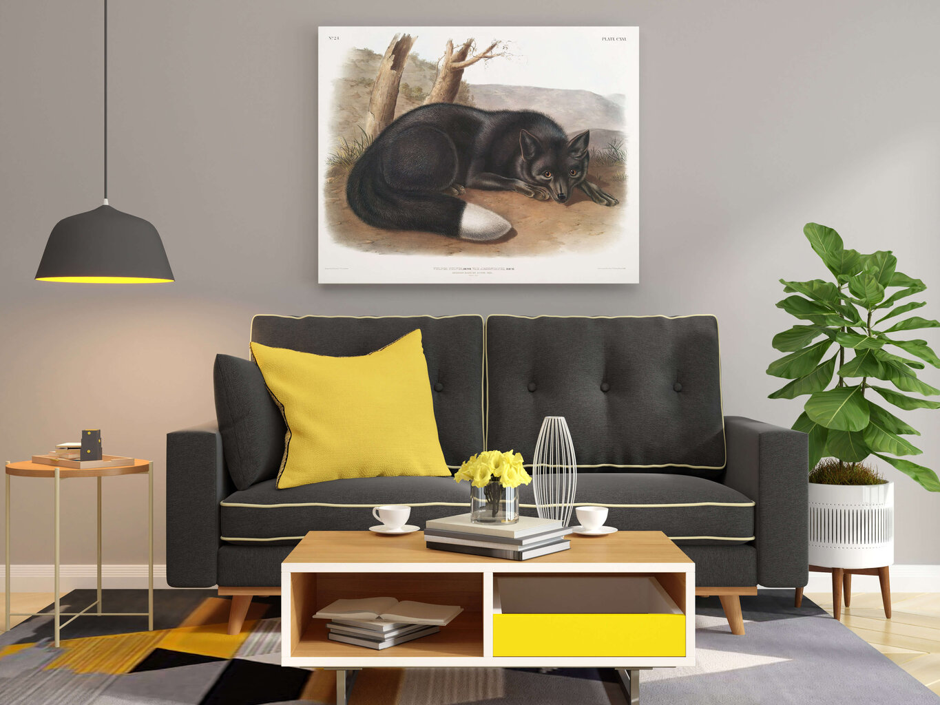 Juliste Black Fox, 59 x 84 cm (A1), Wolf Kult hinta ja tiedot | Taulut | hobbyhall.fi