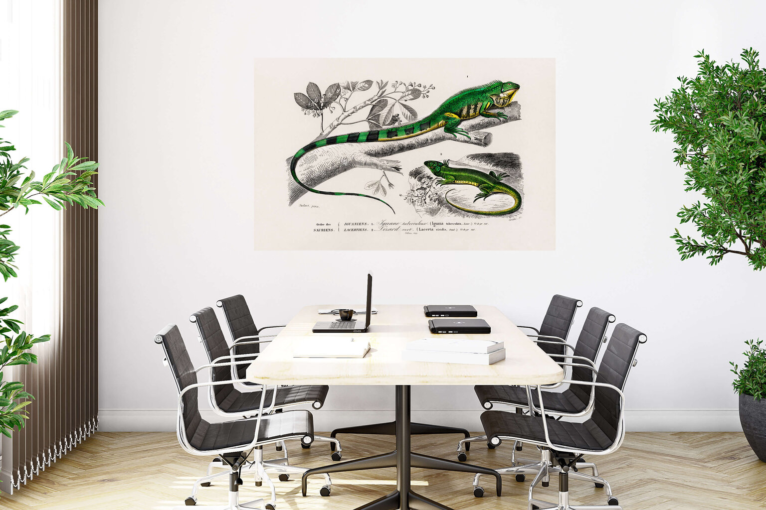 Juliste Vihreä Iguana, 59 x 84 cm (A1), Wolf Kult hinta ja tiedot | Taulut | hobbyhall.fi
