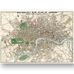 Juliste Antiikki Lontoon kartta, 59 x 84 cm (A1), Wolf Kult hinta ja tiedot | Taulut | hobbyhall.fi